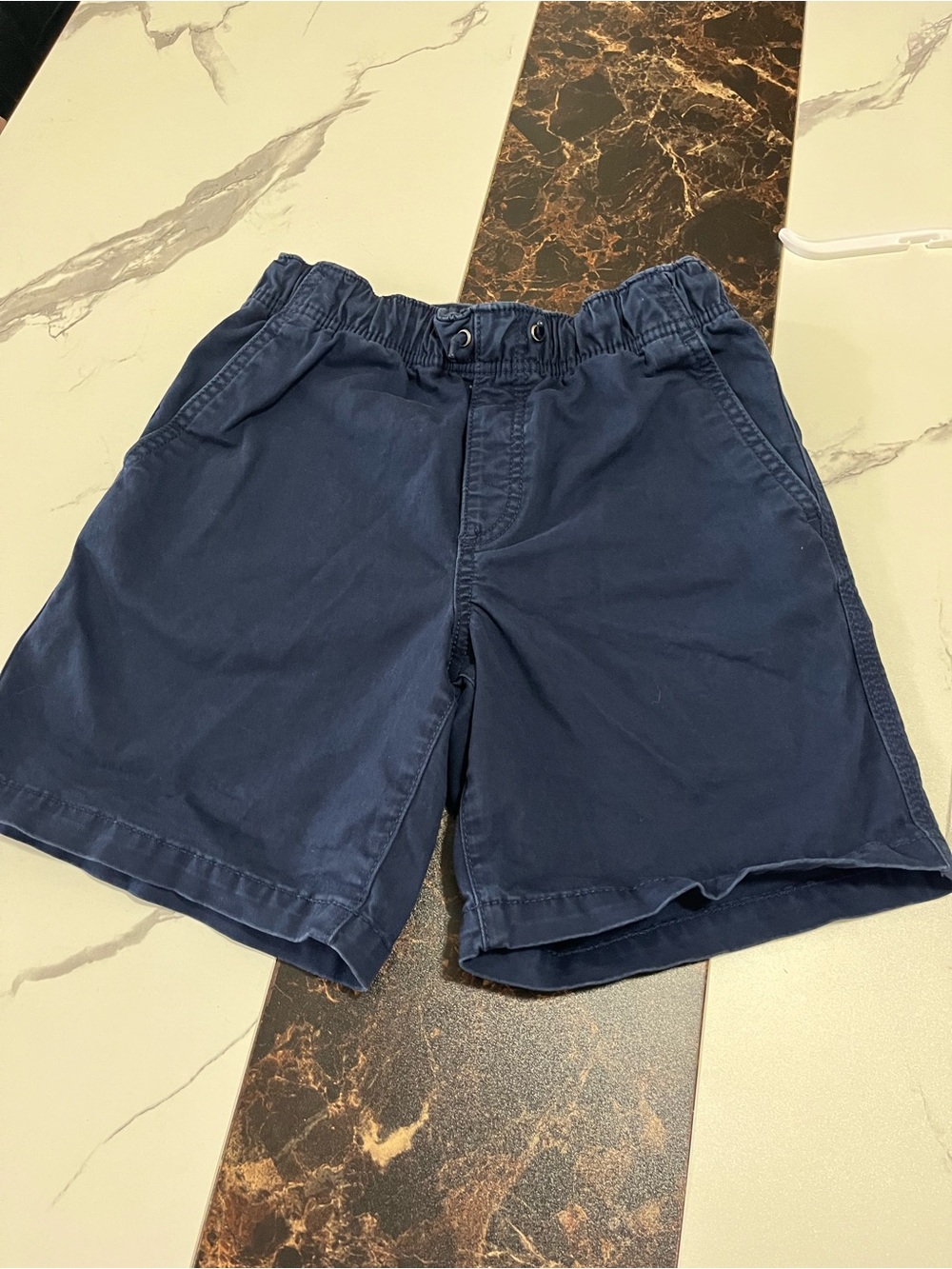 GAP Kids Navy Flat-Front Elastic-Waist Shorts, size L(10)